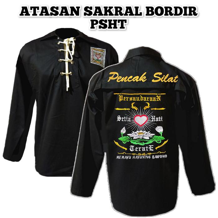 BAJU SAKRAL WARGA PSHT BORDIR MOTIF LAMBANG - BAJU SAKRAL WARGA SH TERATE - BAJU SAKRAL PENCAK SILAT