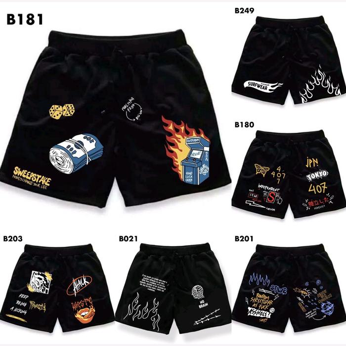 Celana Boxer Hitam Combed 30s Unisex