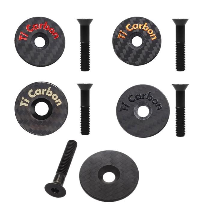 Carbon Headset Top Screw Kit for MTB Road Bike Stem Cover Decorations