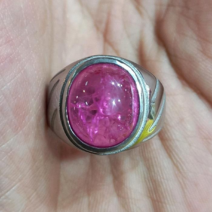 Cincin Batu Permata Ruby Burma Original Super Terlaris Pria dan Super Mewah Berkualitas Dim 10Γ12
