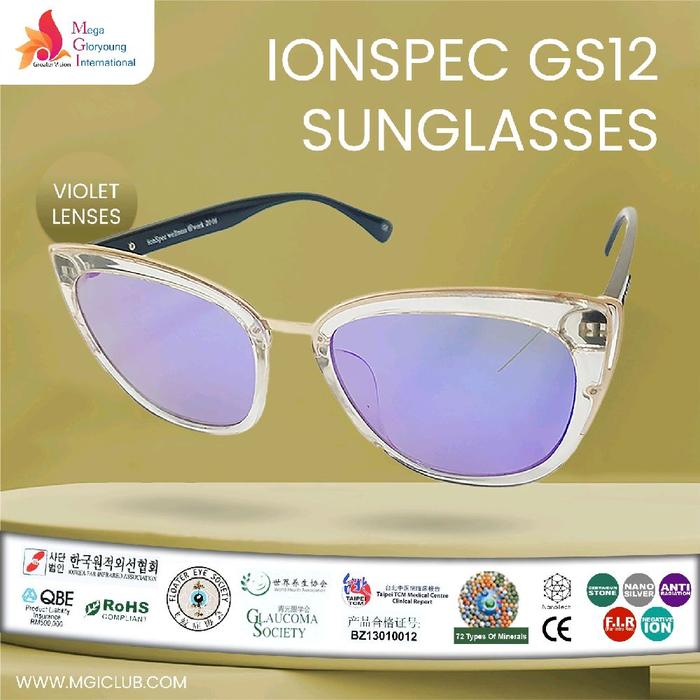 Kacamata Fashion MGI Ionspec GS12 Sunglasses (Kacamata Frame Kesehatan, Lensa Anti UV dan Anti Sinar