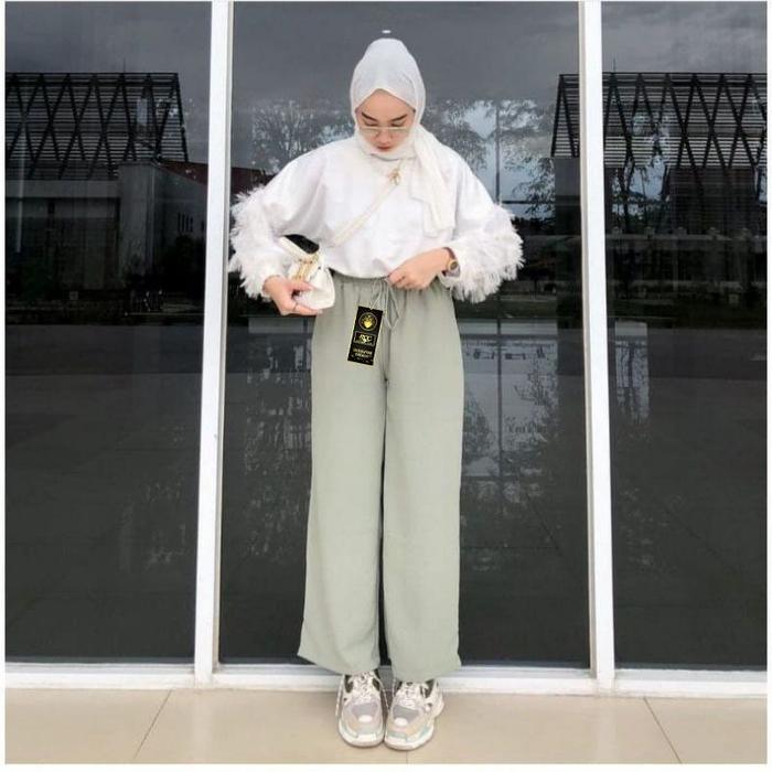 RADEN | Celana Kulot Crinkle Ruby Pants Highwaist Jumbo