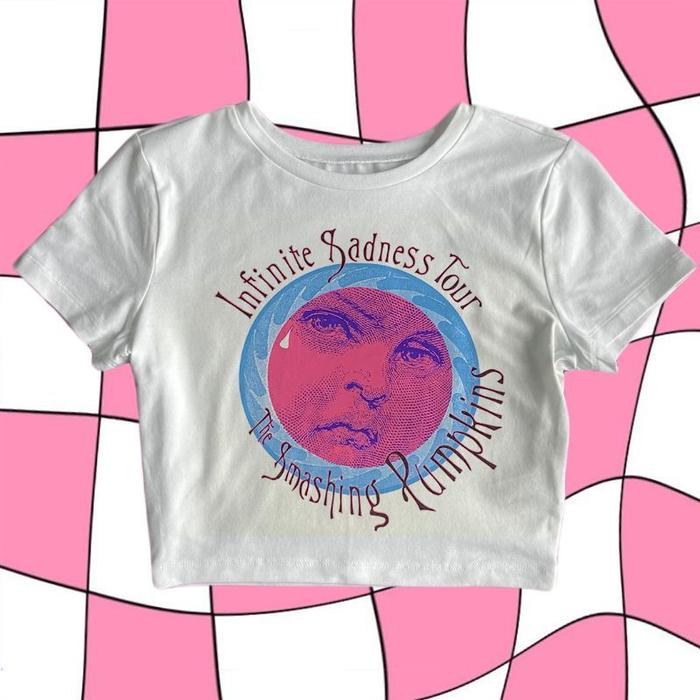 CROP TOP BAND THE SMASHING PUMPKINS - INFINITE SADNESS TOUR | CROP TEE Y2K STYLE | BABY TEE SLIM FIT