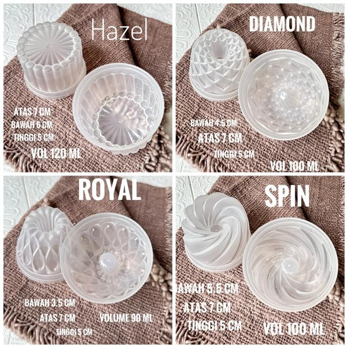 Cetakan Puding MIni NEW Cetakan Bolu Loyang Mini Plastik isi 12pcs SERIES 2
