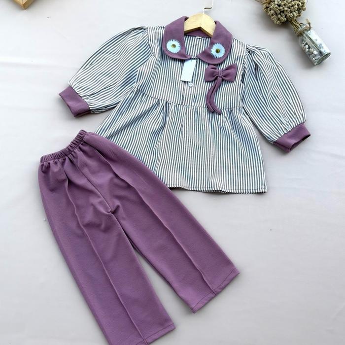 Set Panjang Anak Perempuan 1-9 Tahun Model Larisa