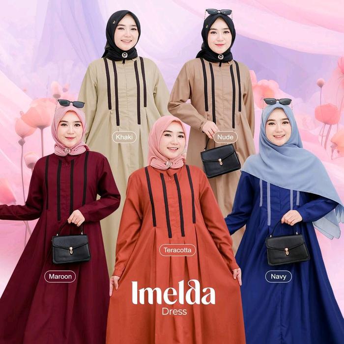 Gamis Imelda Daffi Polos Navy