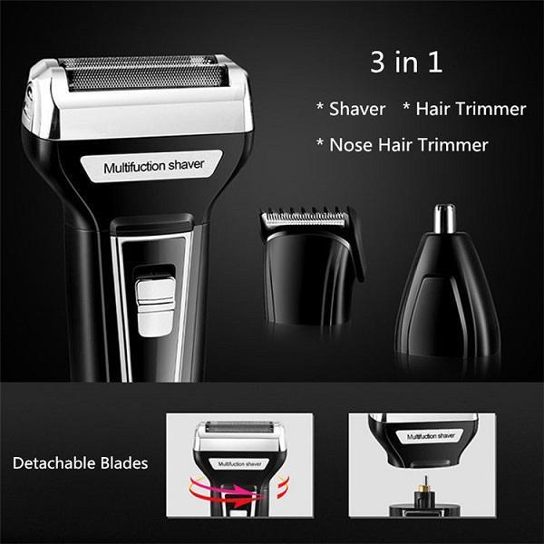 Kemei Km-6558 Elektrik Shaver Mesin Alat Cukur Rambut 3 In 1 Dengan Pisau Stainless Steel Best Selle