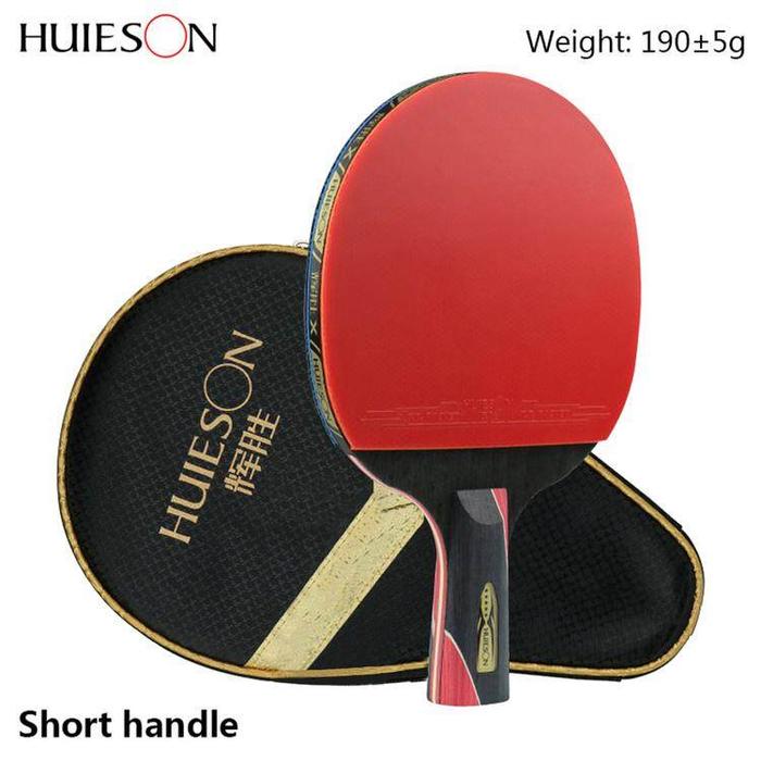 RNOX Huieson Raket Tenis Meja Serat Karbon, Raket Pingpong Karet