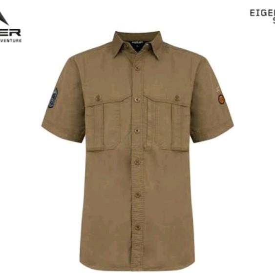 Kemeja Eiger Borneo Black Borwn Original