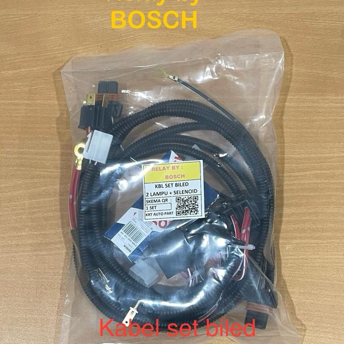 Relay bosch kabel biled 2 lampu+ selenoid
