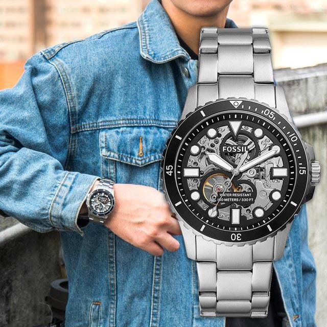 jam tangan pria ME 3190 Automatic Men Silver original