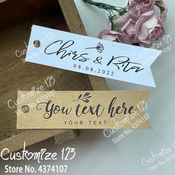 Kraft/white label wedding custom labels Wedding Favor Tag wedding