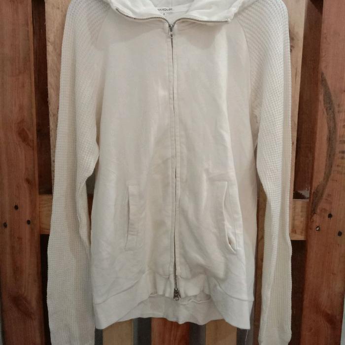 Sweater Hoodie cewek Long Broken white Abahouse Japan PRELOVE
