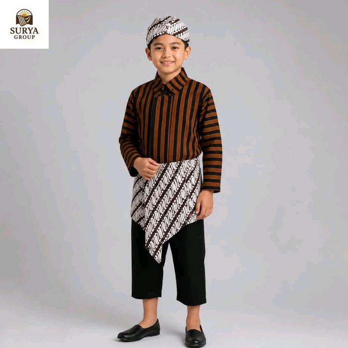 Sorjan Lurik Anak /Baju Tradisional Lurik Anak Laki Laki /Surjan Lurik Anak Laki Laki
