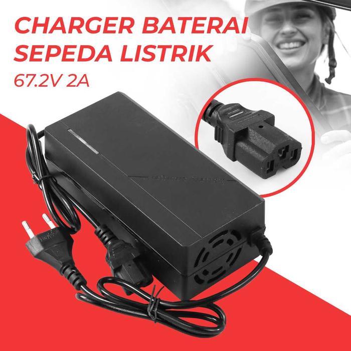 RRS STORE NEW Deek-Robot Power Adapter Charger Baterai Sepeda Listrik SEKUTER LISTRIK 67.2V 2A - 60V