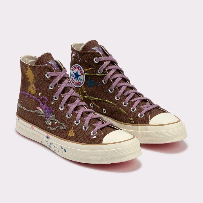 CONVERSE x BANDULU Chuck 70 Hi 'Paint Splatter-Cappucino Base'