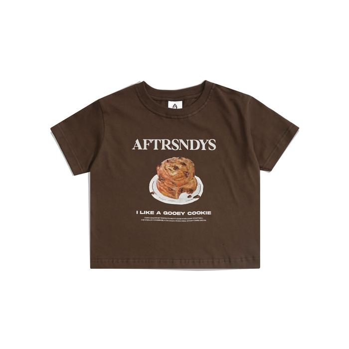 T-SHIRT KAOS WANITA | CROP TOP | COOKIES | BROWN | AFTERSUNDAYS