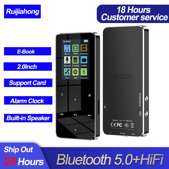 MP4 Player 2.0Inch Metal MP3 MP4 Music Player HiFi Bluetooth 5.0