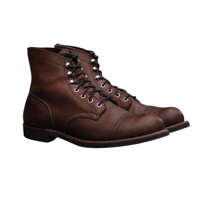 Red Wing 8111 Iron Ranger Amber Harness Leather Nitrile cork sole Size 10D