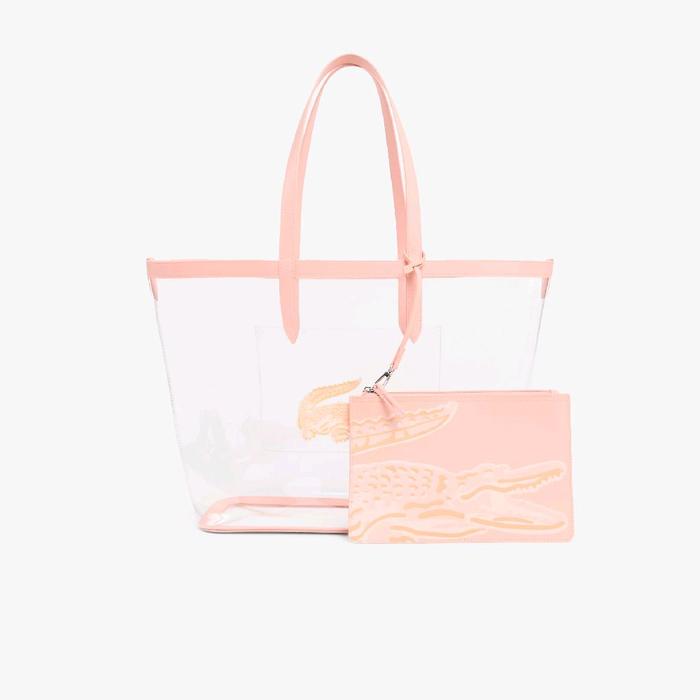 Lacoste Women's Large Reversible Anna Tote Bag Wanita - Pink