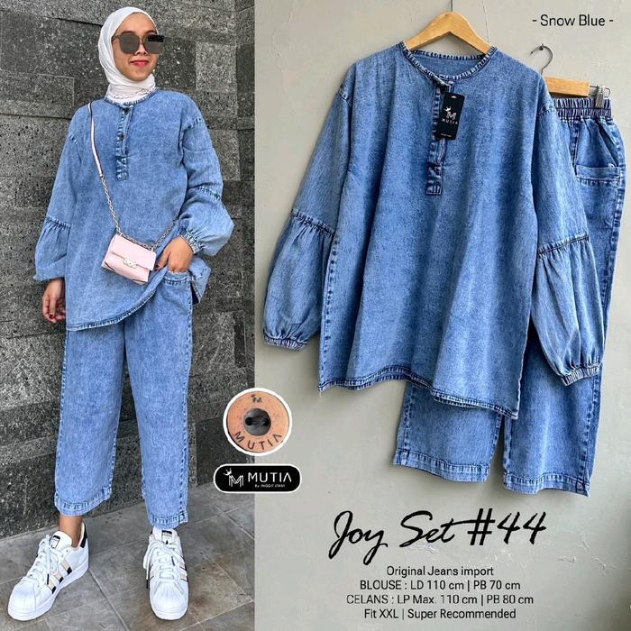 Joy Set #44 / Setelan Jeans Import Wanita / Ori Mutia