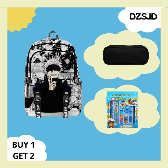 tas ransel y2k vintage [ PAKET CEPUK ATK] GOJO DAN ITADORI Bags Tas Sekolah Anak Free CEPUK (Tempat 