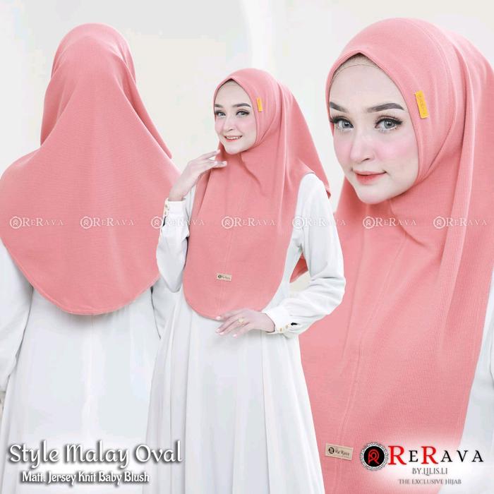 Athallahjuliehijab-Jilbab instan Bergo oval Jersey knit by rerava hijab wanita muslim dewasa