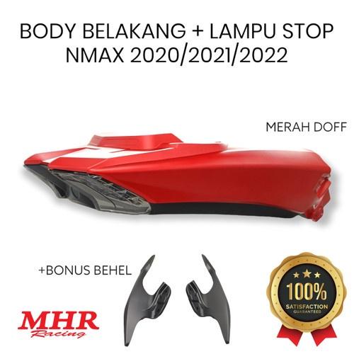 Body Belakang All New Nmax MHR Racing Maximus Body Back Lampu Stop LED - Hitam Doff