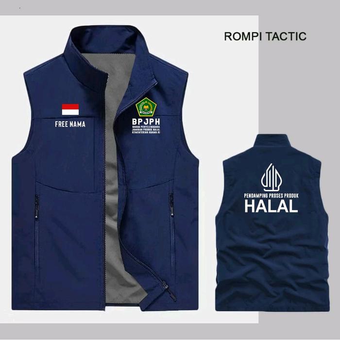 Rompi Tactic BPJPH Halal / Rompi Produk Halal / Rompi Kemenag / Badan Penyelenggara Jaminan Produk H