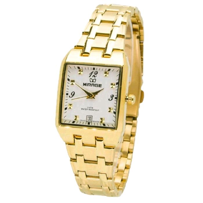 Mirage 7716 Pria Cakep Gold Dasar Putih Original