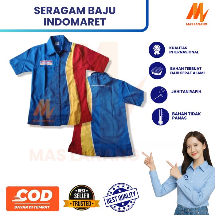 Baju Seragam Indomaret Pria | Baju Kerja Indomaret | Seragam Indomaret
