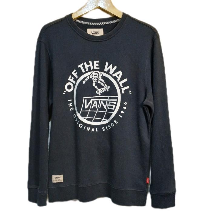 Crewneck Sweater Vans Off The Wall Hitam Size M fit L