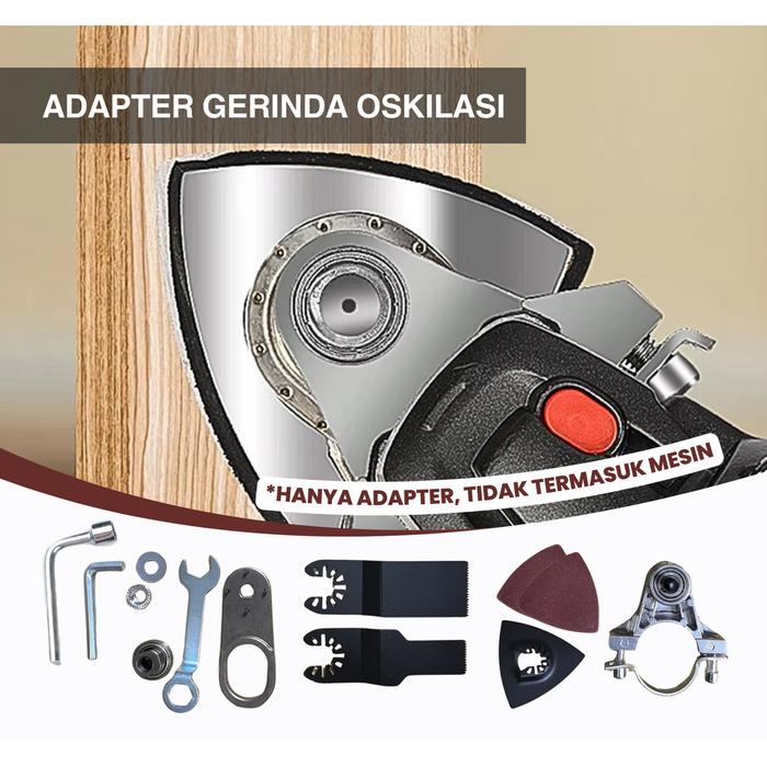 Adapter Kit Set Oskilasi Adapter Mesin Gerinda Jadi Mesin OSKILASI Converter Oscillating Tool