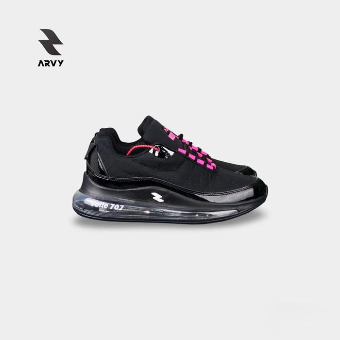 Sepatu Arvy Volte 707 Black Pink Sneakers Olahraga Wanita