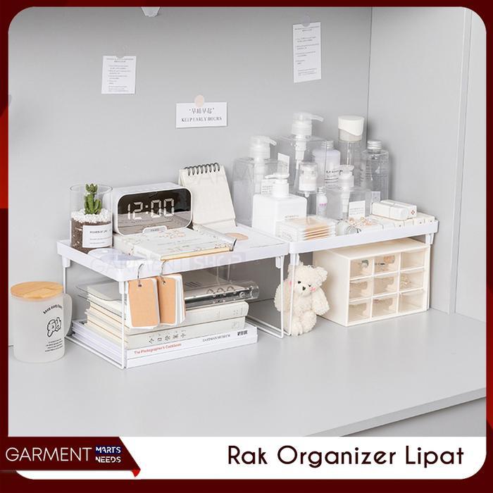 Rak Organizer Susun Stationary ATK Meja Kantor Lipat Kotak Kosmetik