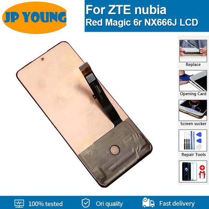 6.67"Original Amoled lcd For ZTE nubia Red Magic 6r NX666J LCD