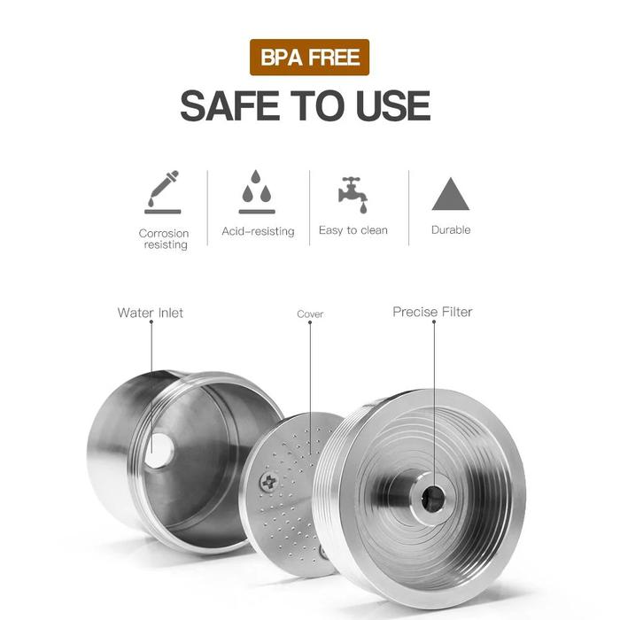 Coffee Capsule Pod For illy X7.1 illy Y5 Mahine Stainless Steel Refillable Coffee Maker Filter iCafi