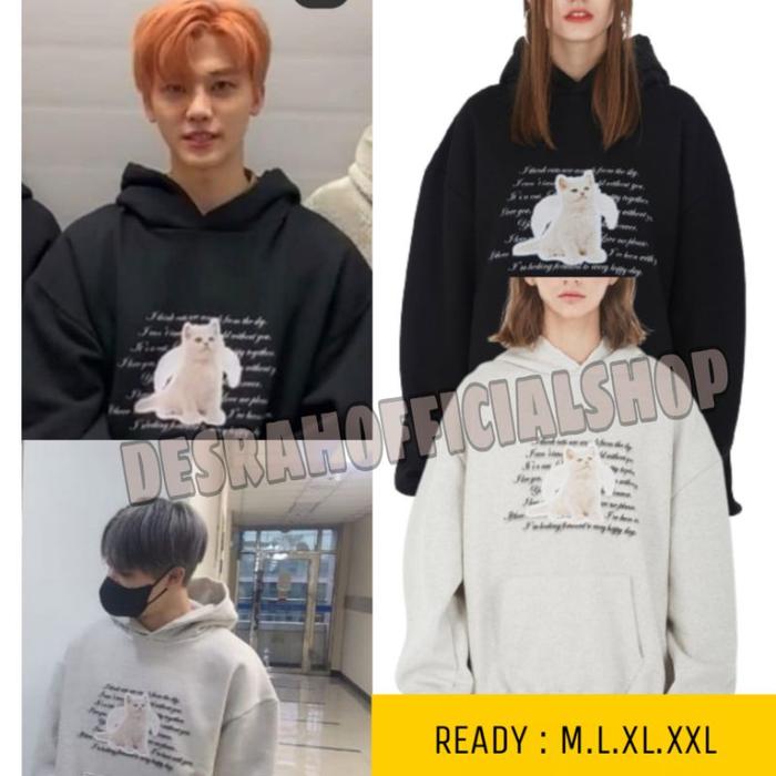 Top Jaket Hoodie Korean Jaemin Zeno Itzavibe Cat Angel Versi Terbaru 2