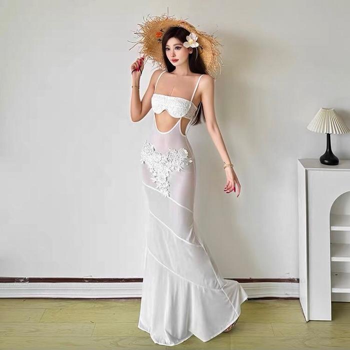 Putih Dress Lace Party Dress D1403