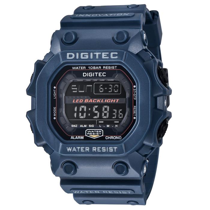 Jam Tangan Pria Digitec DG29861 Digital Chrono Tali Rubber Elastis Tahan Air 10 BAR Bonus Baterai Ca