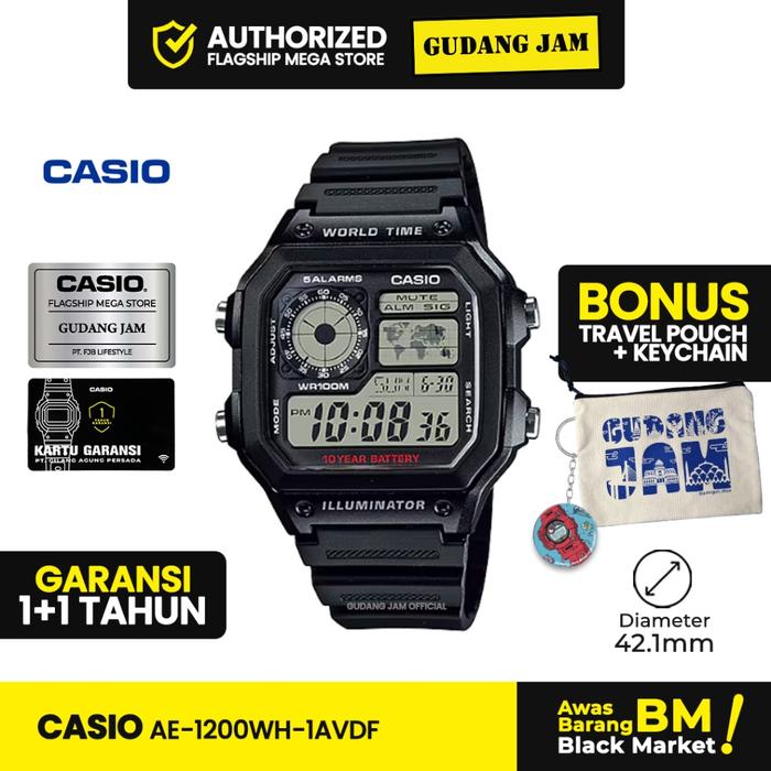 Jam Tangan Casio AE-1200WH-1AVDF AE-1200WH AE-1200 AE1200WH AE 1200WH