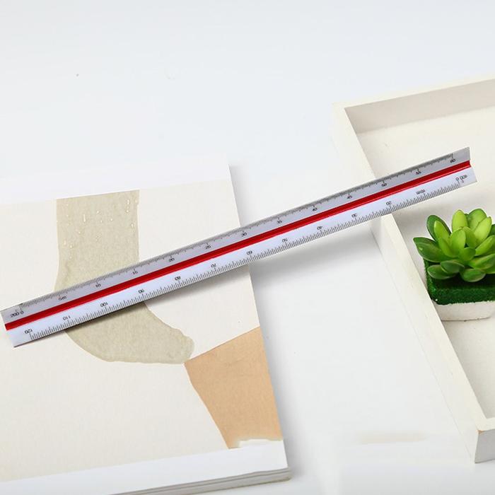 30cm Penggaris Skala Segitiga Arsitek Tek Furniture Design Insinyur Teknik Sipil Menggambar Kerja
