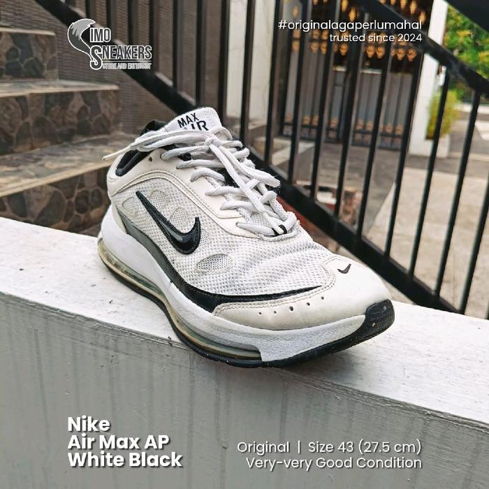 Nike Air Max AP Putih Hitam Sepatu Sneakers Running Unisex Second Original