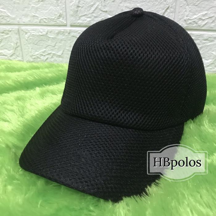 Topi jaring hitam polos | Topi full jaring double mess polos | satpam *