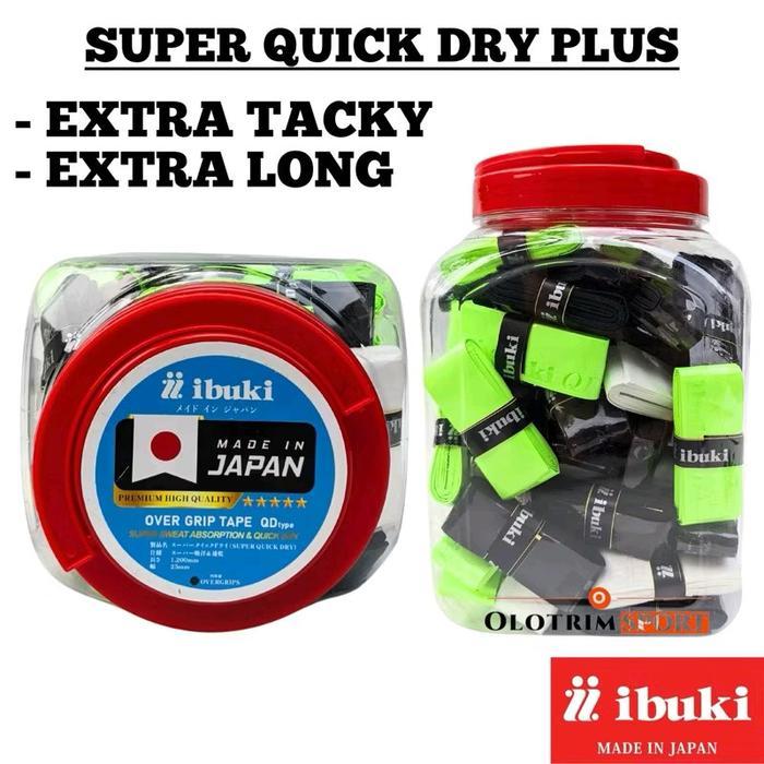 Grip Karet Ibuki Over Grip Quick Dry Super Absorption JAPAN Original - Super Quick Dry Plus, Red