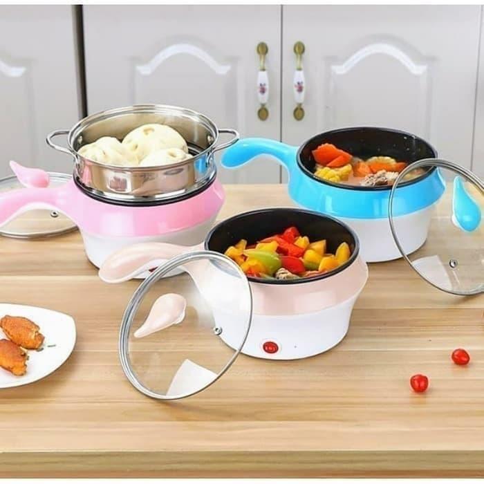 Panci mini elektrik kukus goreng rebus 18 cm panci listrik stainless