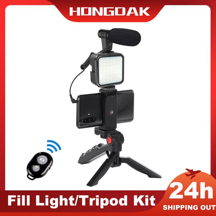 HONGDAK Vlogging Kit Video Shooting Equipment with Tripod Bluetooth