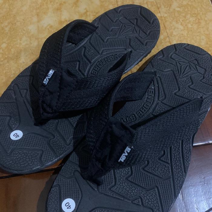 sandal gunung teva full hitam