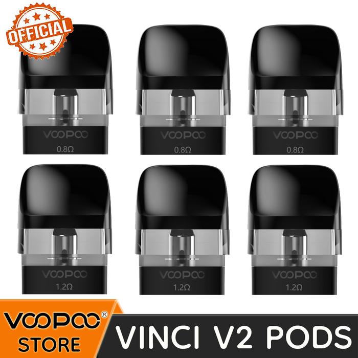 Original VOOPOO VINCI Series V2 Pod 2ML Cartridge 0.8ohm 1.2ohm For