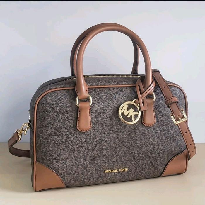 Ready MK Thompson Medium Duffle Satchel Brown